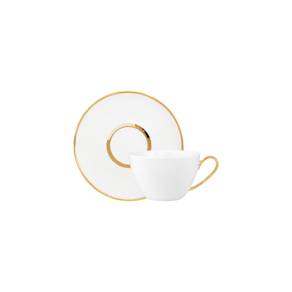 Premium Gold Set of 4 Tea Cups & Saucers