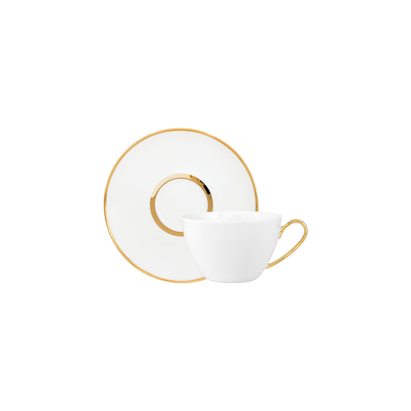 Premium Gold Set of 4 Tea Cups & Saucers