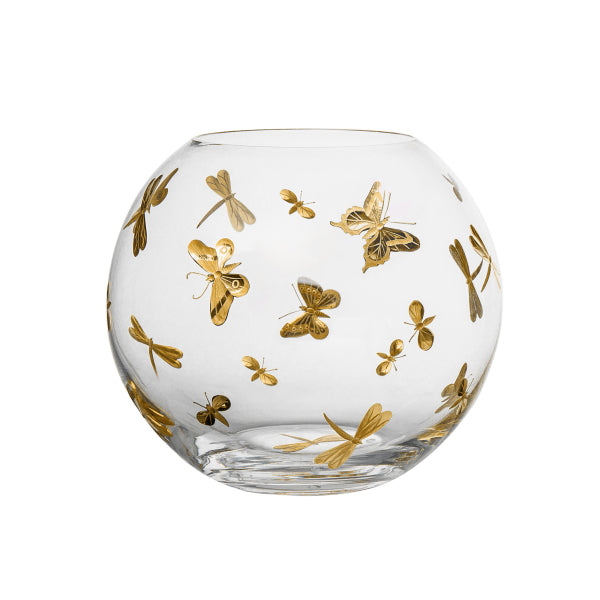 Fly Fusion Small Gilded Round Vase