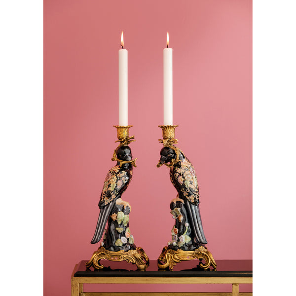 Candle Holders with Parrots, Anna Sui