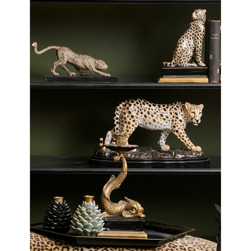 Figurine Cheetah Standing on Base