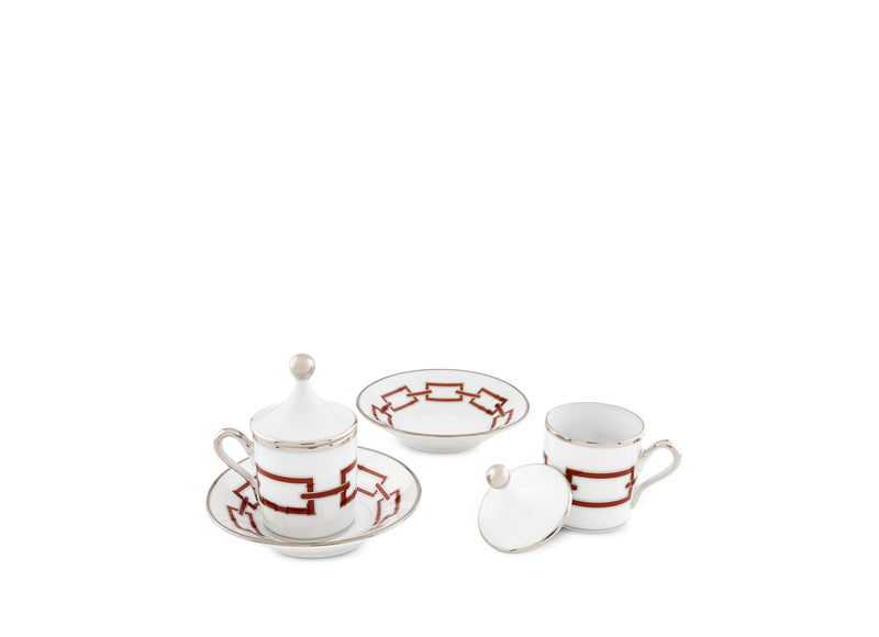 Set of 2 Catene Scarlatto Coffee cups and Saucers