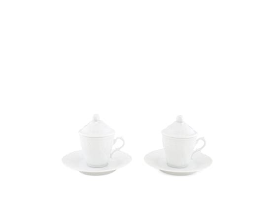 Vecchio Ginori - Set of two Coffee Cup and saucers with covers