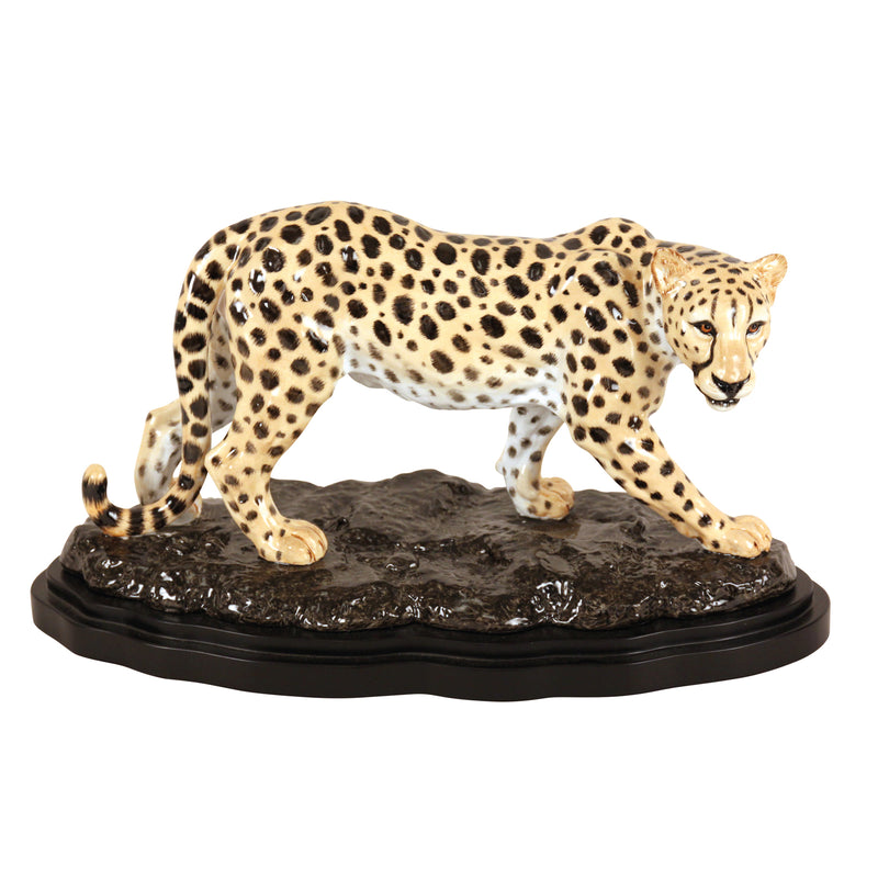 Figurine Cheetah Standing on Base