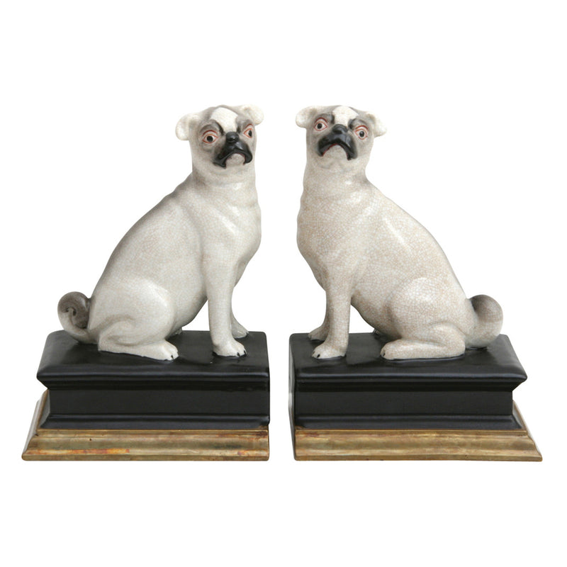 Pug Dogs Bookend S/2