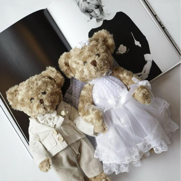 Vintage Frocked Bride and Groom Bear