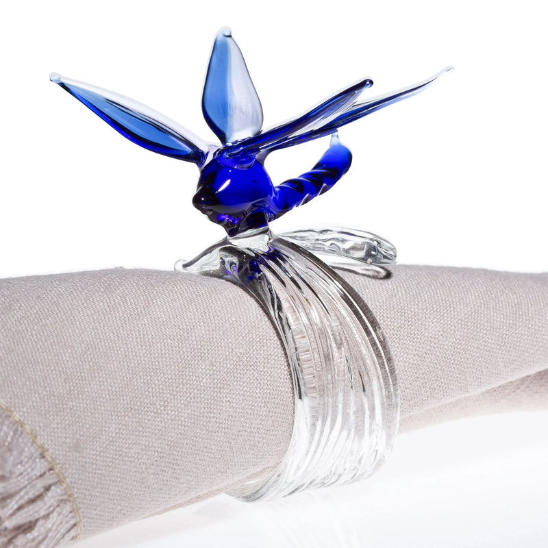 Ali in Volo Set of 6 Napkin Rings with Dragonfly