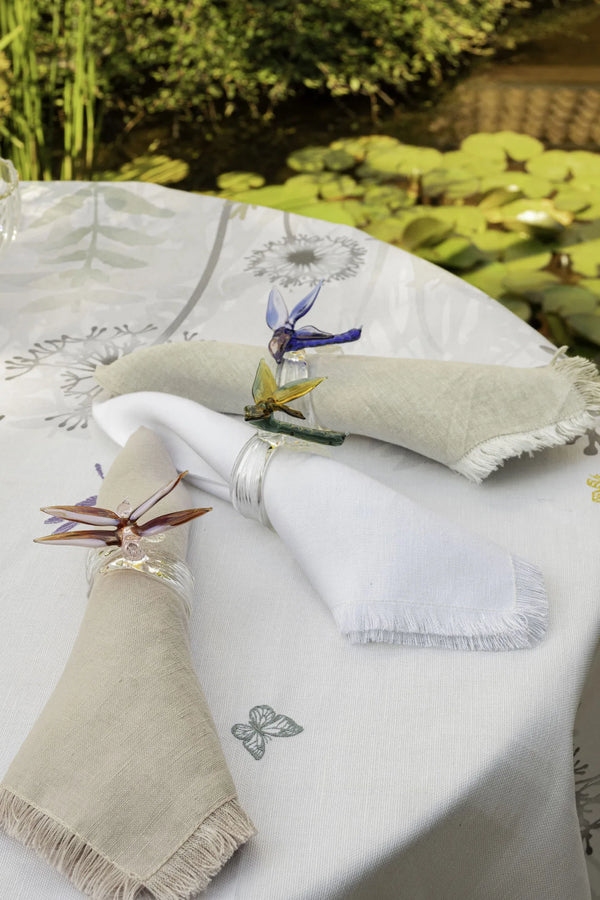 Ali in Volo Set of 6 Napkin Rings with Dragonfly