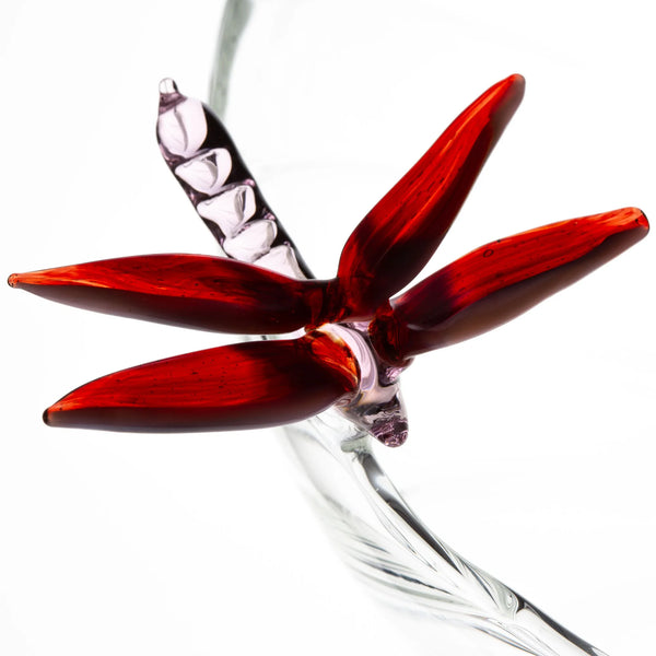 Ali in Volo Glass Fruit Platter with Dragonflies