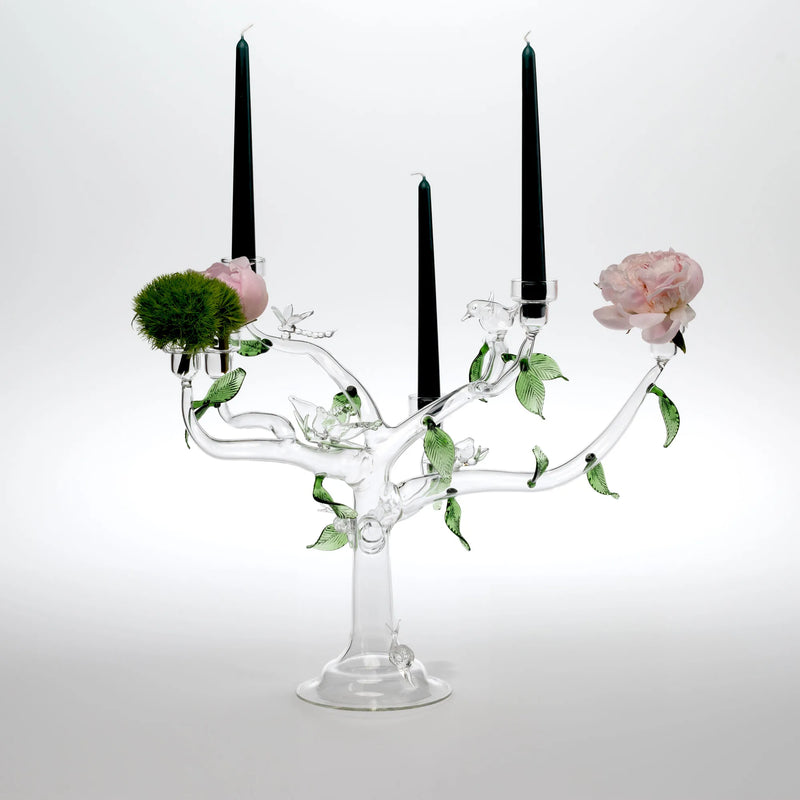 Glass Eden Candelholder