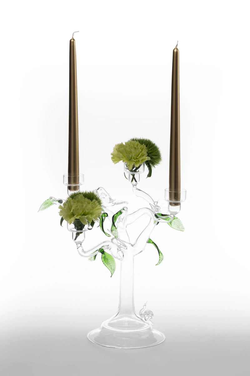 Glass Eden Candelholder