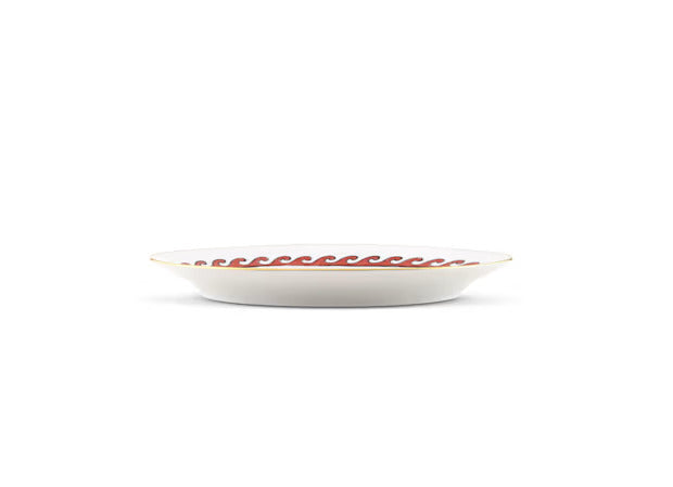 IL Viaggio Di Nettuno Oval Platter-Dolphin White