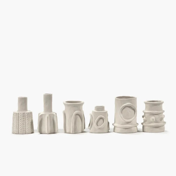 Vase Set of 6 beige Molly