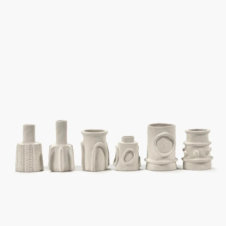 Vase Set of 6 beige Molly