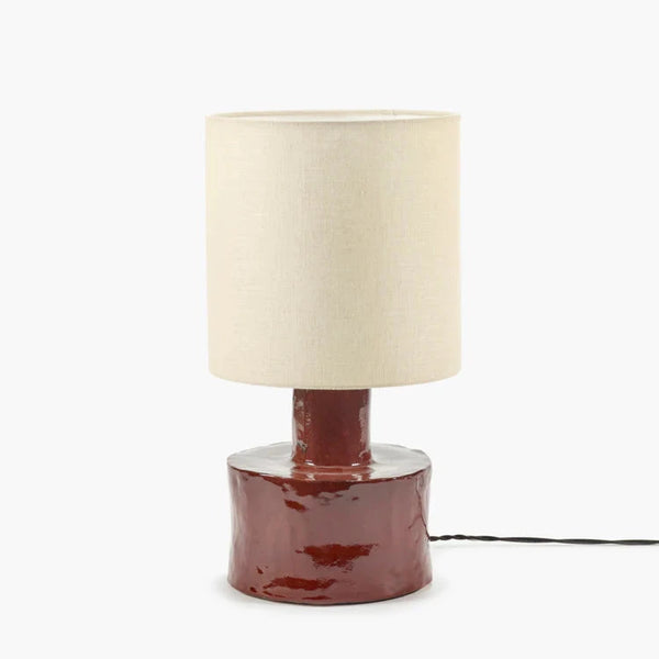 Table Lamp Red Beige Catherine