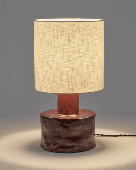 Table Lamp Red Beige Catherine