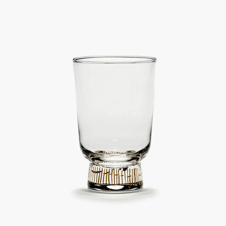 Gold Feast Stripes Tumbler Set of Four