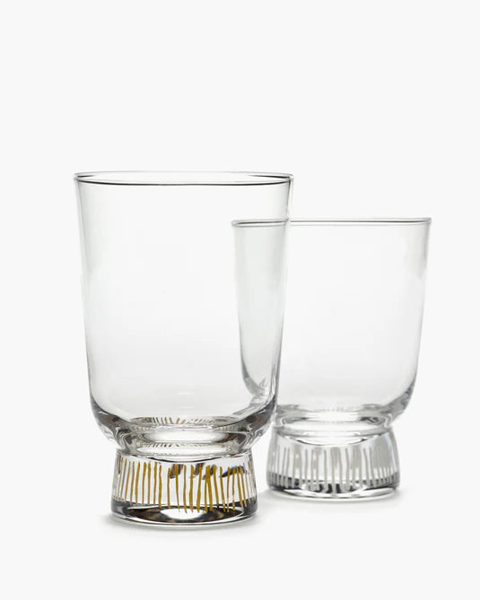 Gold Feast Stripes Tumbler Set of Four