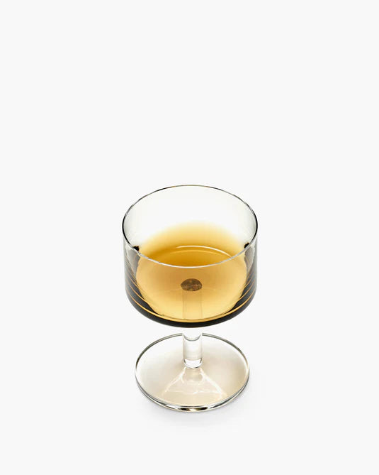 Champagne Coupe Amber Set of Four