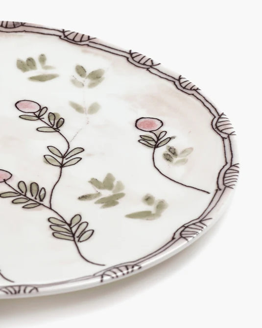 Dinner Plate Mirtillo Nude Midnight Flowers