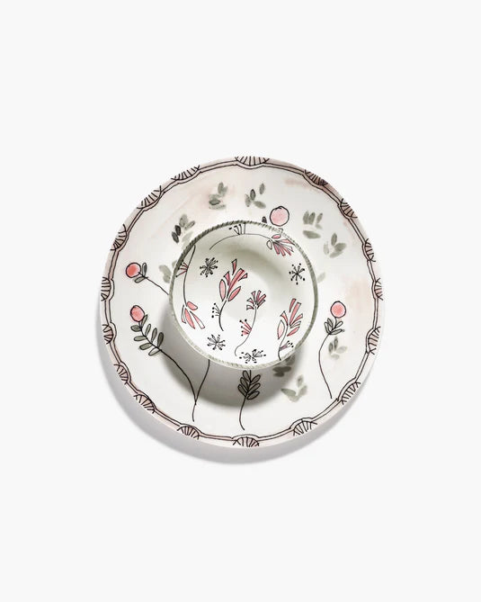 Dinner Plate Mirtillo Nude Midnight Flowers