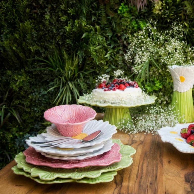 Maria Flower Dessert Plate Hollyhock