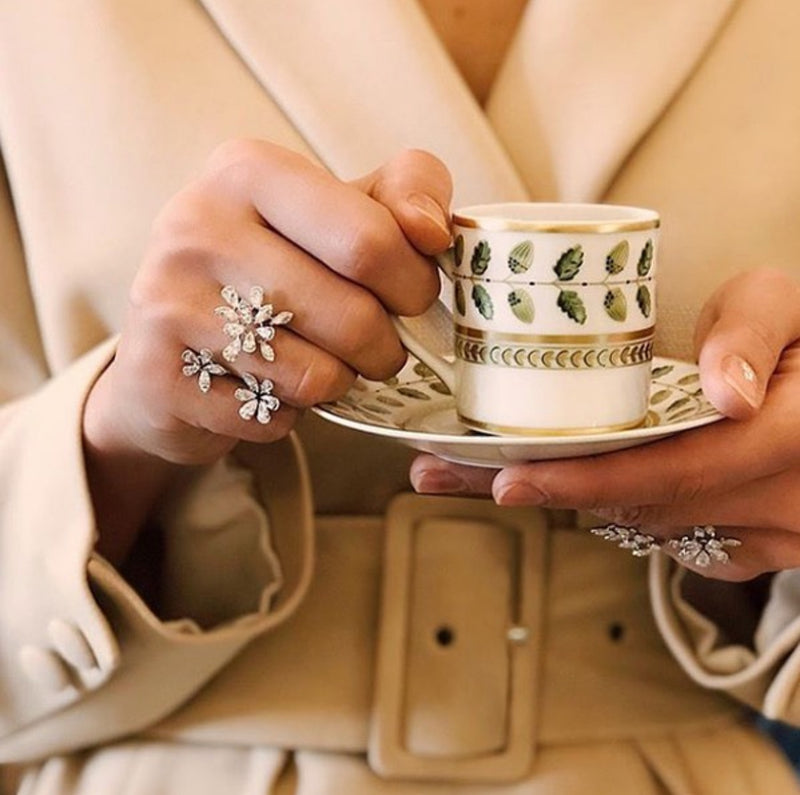 Constance Coffee Cup and Saucer Set of Two