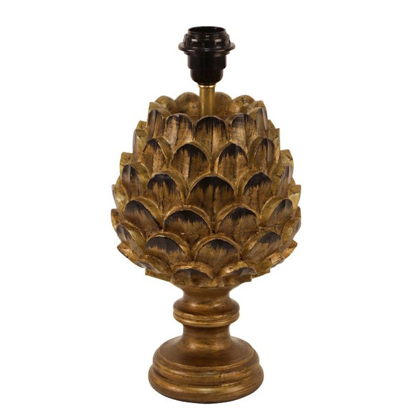 Gold Artichoke-Shaped Lamp