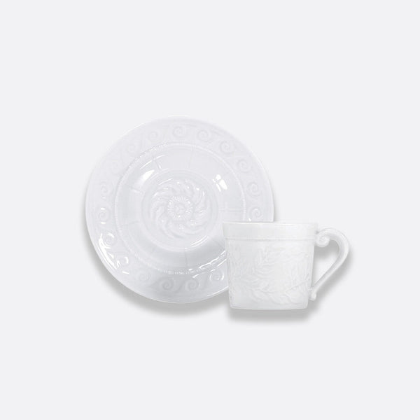 Louvre Blanc Coffee Cup and Saucer