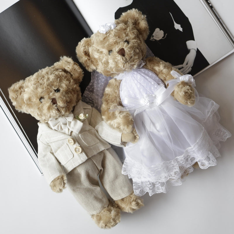 Vintage Frocked Bride and Groom Bear