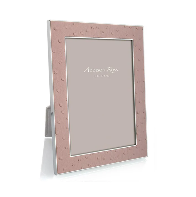 Blush Ostrich & Silver Frame 5x7