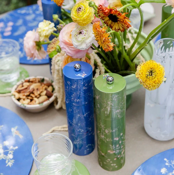 Green Chinoiserie Salt or Pepper Mill