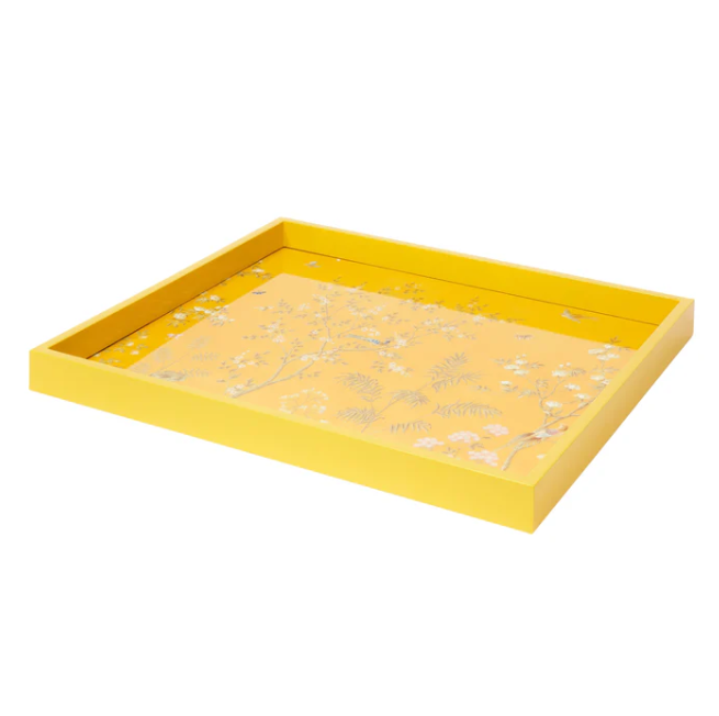 Yellow Medium Chinoiserie Tray