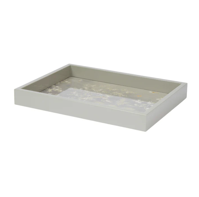 Grey Small Chinoiserie Tray