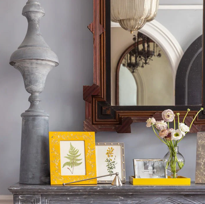 Yellow Small Chinoiserie Tray