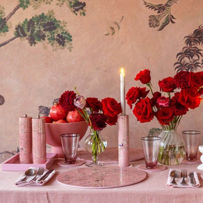 Pink Chinoiserie Placemats - Set of 4