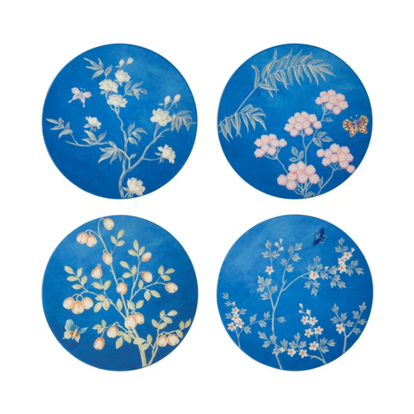 Blue Chinoiserie Coasters - Set of 4