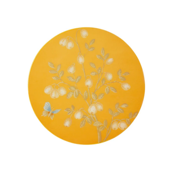 Yellow Chinoiserie Coasters - Set of 4