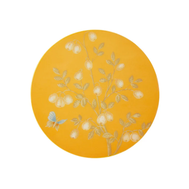 Yellow Chinoiserie Coasters - Set of 4