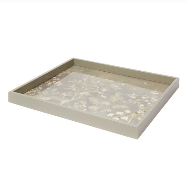 Grey Medium Chinoiserie Tray