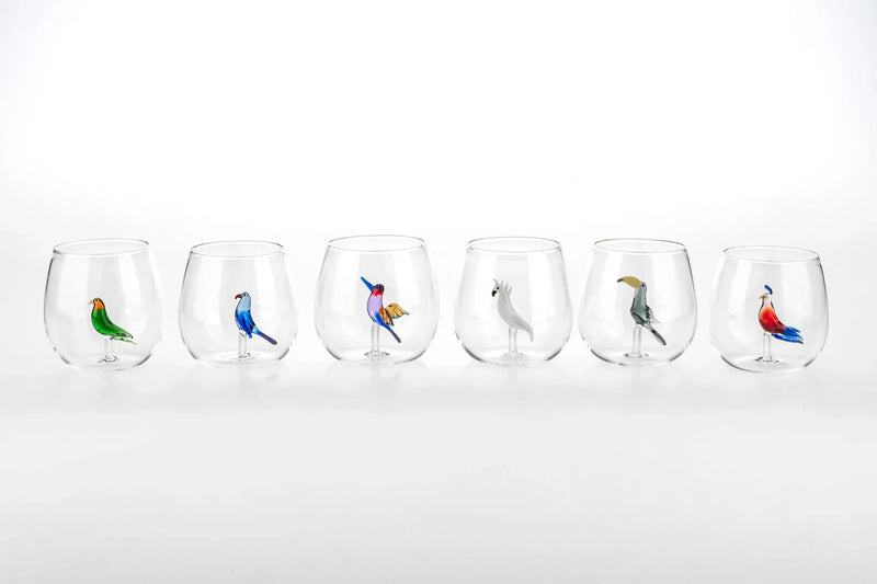 Tropical birds glasses Round glasses