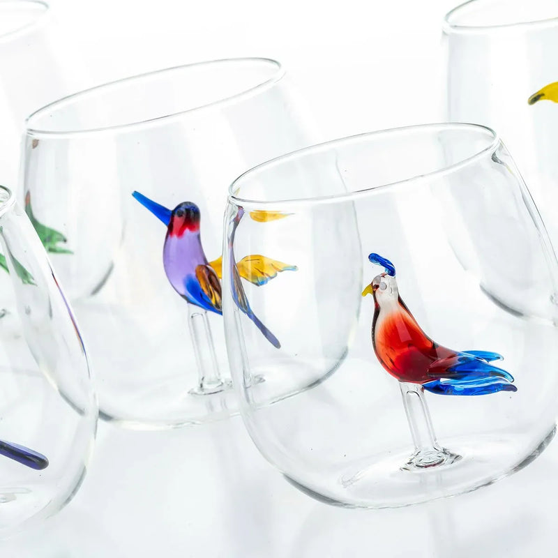 Tropical birds glasses Round glasses