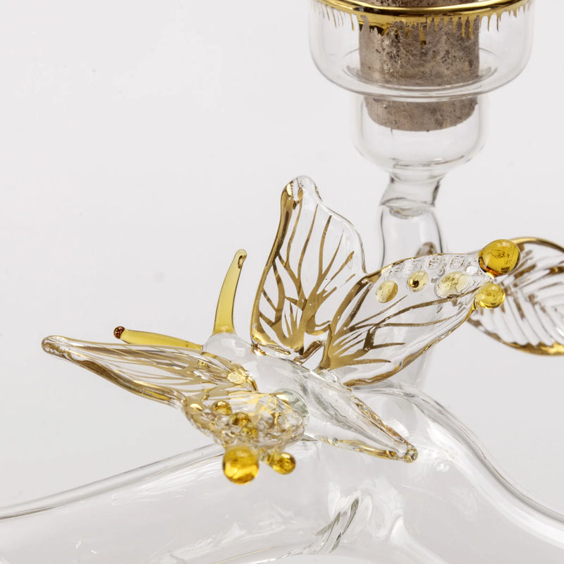 Glass Eden Gold Candelholder