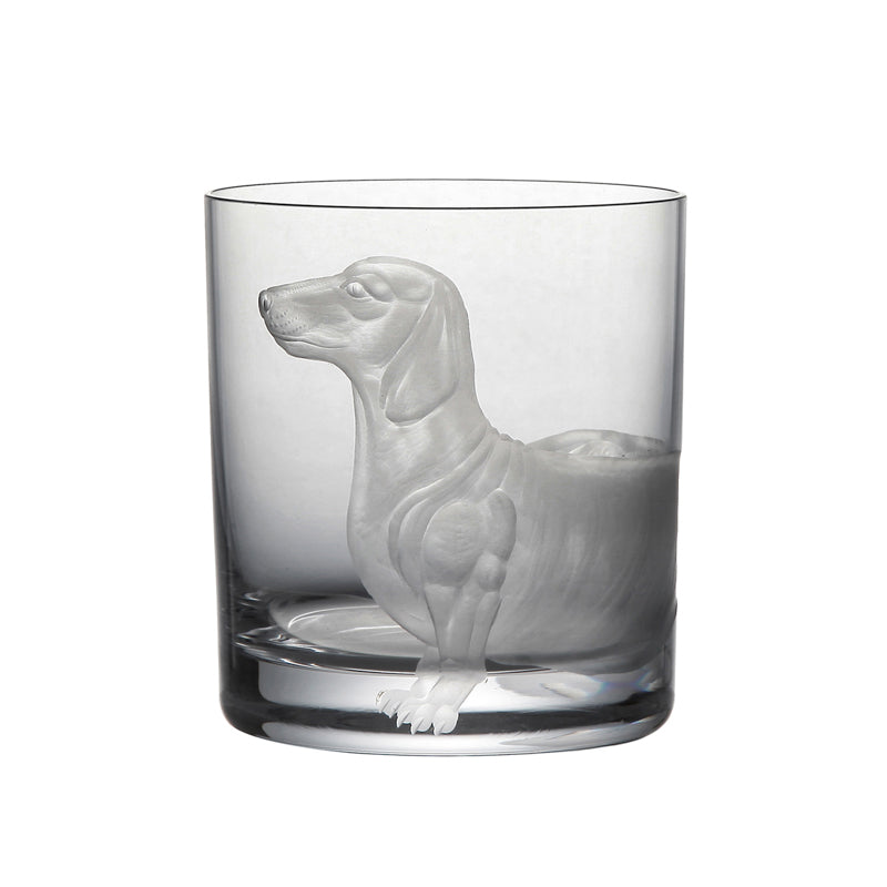 Dachshund Small Tumbler Clear Pair