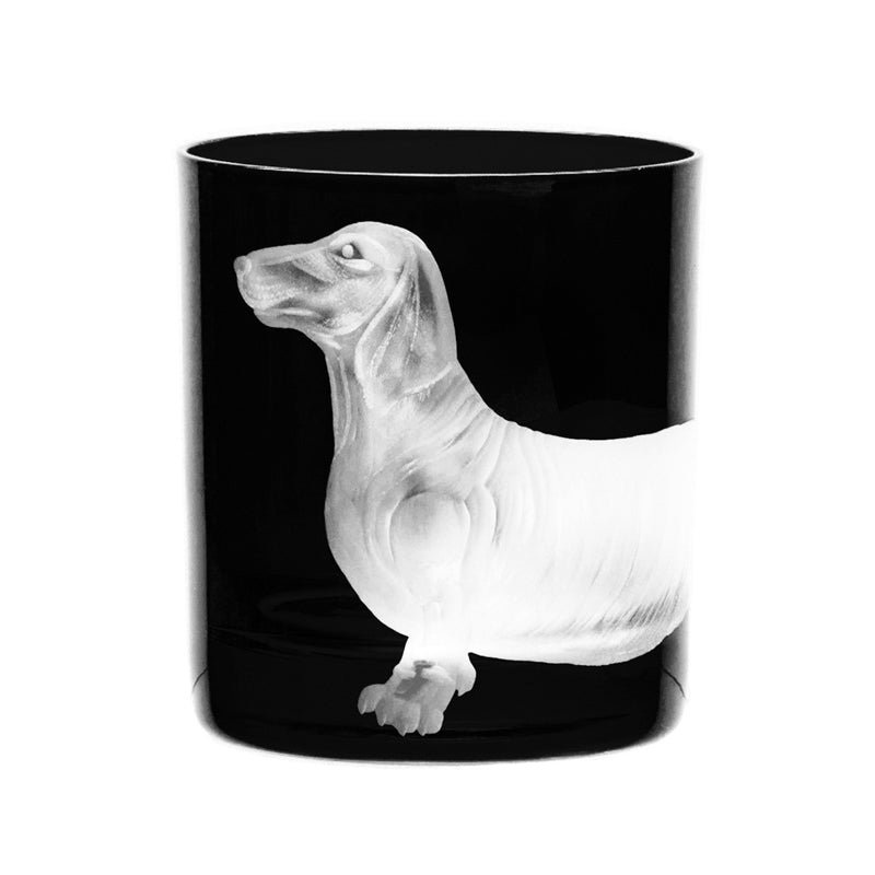 Dachshund Double Old Fashioned Black Pair