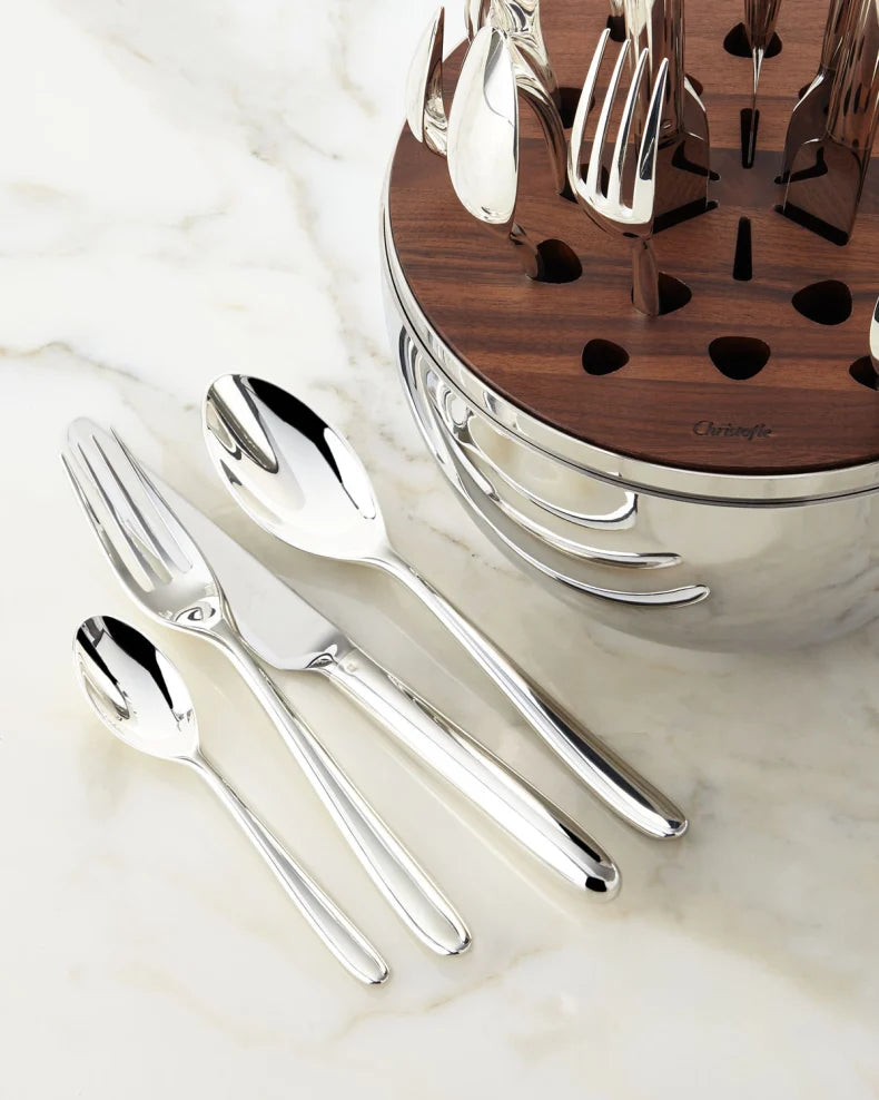 Mood 24-Piece Silver-Plated Flatware Set with Chest