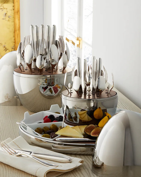 Mood 24-Piece Silver-Plated Flatware Set with Chest