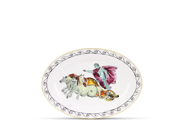 IL Viaggio Di Nettuno Oval Platter-Chariot White