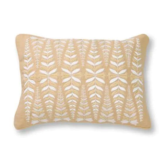 Lattice Cotton Mustard Cushion Cover