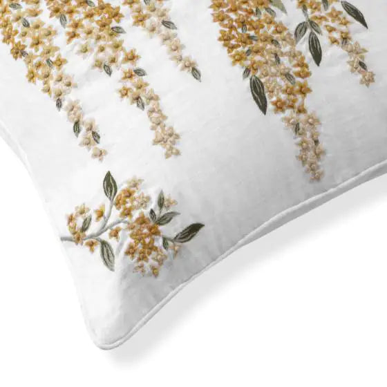 Floral Vine Yellow Cushion Cover